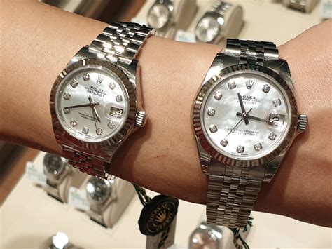 rolex 28mm vs 31mm|Rolex 31 mm women's watch.